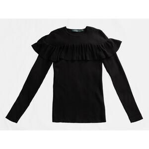 Lauren Ralph Lauren size S Black Long Sleeve Top